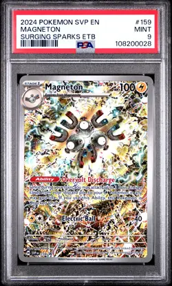 2024 POKEMON SVP EN-SV BLACK STAR PROMO #159 MAGNETON PSA 9 - Image 1