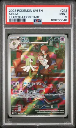 2023 POKEMON SVI EN-SCARLET & VIOLET ILLUSTRATION RARE #212 KIRLIA PSA 9 - Image 1