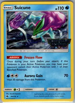 Suicune 59/214 Legendary Stamped - Pokemon Lost Thunder - Cosmos Holo Promo (NM) - Image 1