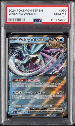 2024 POKEMON TEF EN-TEMPORAL FORCES #050 WALKING WAKE EX PSA 10 - Image 1