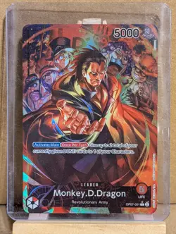 One Piece Card Game: Monkey D Dragon Custom Card Rare HQ Proxy Luffy OP07-001 - Image 1
