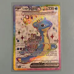 Lapras EX Stellar Crown Holo Card 158/142 SV07 Pack Fresh Mint Condition - Image 1