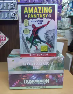 MTG MODERN HORIZONS 3 PLAY + DUSKMOURN PLAY + SPIDER-MAN GIFT BUNDLE BOXES - Image 1