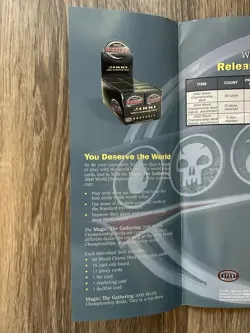 2000 Magic the Gathering MTG Worlds Championship Decks POSTER Promo RARE - Image 4