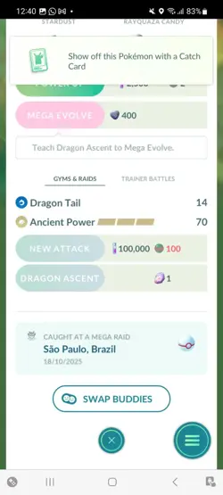 Pokemon Go Shiny Legendary Rayquaza ( Reduced) - Image 2