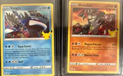 Pokemon Celebrations 25th Anniversary Lot Of 2 Groudon, Kyogre Holo LP-NM - Image 1