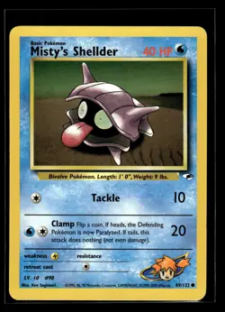 2000 Pokemon Gym Heroes #089/132 Misty's Shellder Mint+ - Image 1
