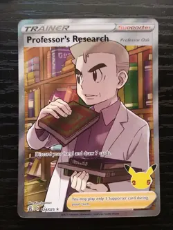 Professor's Research #24 Celebrations Full Art Holo Pokemon Mint Free Shipping!! - Image 1