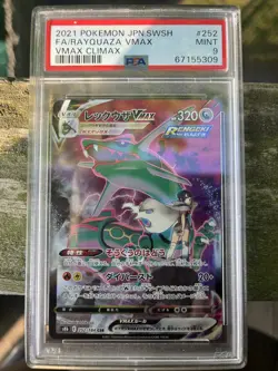 Pokemon Rayquaza VMAX 252/184 CSR VMAX Climax S8b PSA 9 Japanese Evolving Skies - Image 1