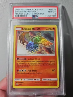 Pokemon TCG Shining Ho-Oh SM70 Holo Nm-mt 8 Black Star - Image 1