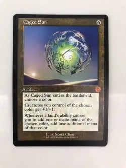 Caged Sun Retro Frame MTG Magic the Gathering Card NM Near Mint Brothers War BRO - Image 1