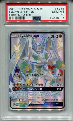 Pokemon Sun & Moon Hidden Fates Shiny Vault Card SV65 Zygarde PSA 10 - Image 1