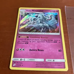 Alolan Ninetales 111/181 LP Holo Team Up SM Pokemon Card pretty winter snow fox - Image 2