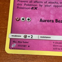 Alolan Ninetales 111/181 LP Holo Team Up SM Pokemon Card pretty winter snow fox - Image 4