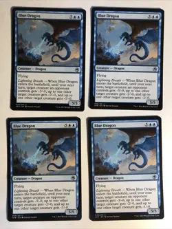 4x Mtg D&D Forgotten Realms Blue Dragon NM/M Magic The Gathering Mtg - Image 1