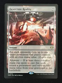 1x MTG Desecrate Reality - Commander Masters (CMM) #714 - Magic the Gathering - Image 1