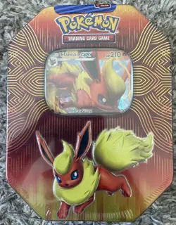 Pokemon TCG Flareon GX Elemental Power Tin NEW/SEALED - Image 1