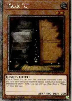 1x Maxx "C" (Platinum Secret Rare) - 1s NM Eng YuGiOh - Quarter Century Stampede - Image 1