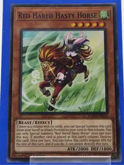 Red Hared Hasty Horse FLOD-EN034 Short Print Yu-Gi-Oh Card 1st Edition New - Image 1