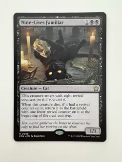 Nine-Lives Familiar MTG Magic the Gathering Card NM Near Mint FDN - Image 1