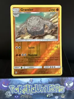 Pokemon Card Graveler 34/68 Hidden Fates Reverse Holo Rare NM - Image 1
