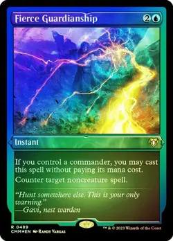 Fierce Guardianship FOIL ETCHED - 0489 - Rare- Commander Masters CMM MTG - Image 1