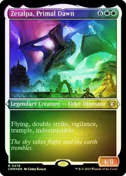 Zetalpa, Primal Dawn FOIL ETCHED - 0478 - Rare- Commander Masters CMM MTG - Image 1