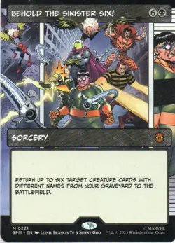 MTG: Marvel's Spider-Man: Borderless Behold The Sinister Six: LP Condition - Image 1