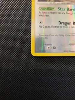 LP Bagon Shiny Rare Reverse Holo SH10 Arceus Pokemon - Image 5
