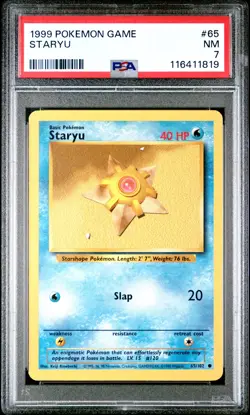 1999 POKEMON GAME #65 STARYU PSA 7 - Image 1