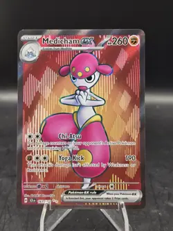 Pokemon TCGvMedicham ex 161/142 Sv07: Stellar Crown Ultra Rare Holo NM - Image 1