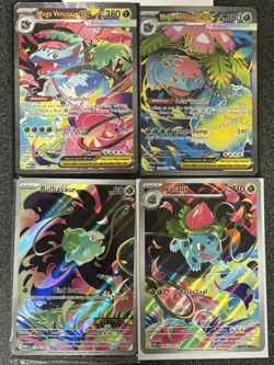 POKEMON TCG MEGA VENUSAUR BOTH ARTS, IVYSAUR, BULBASAUR SEQUENTIAL SET. - Image 1
