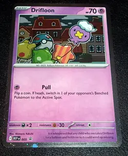Pokemon Drifloon 005 Black Star Promo Cosmo Holo Mega Evolutions NM - Image 1