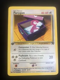 Pokemon TCG Porygon Team Rocket 48 Regular 1st Edition Uncommon Near Mint 1X - Image 1