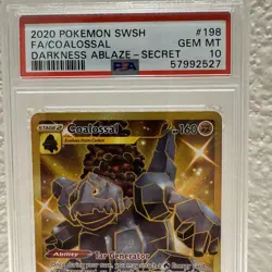 Coalossal 198/189 PSA 10 Gem Mint Full Art Secret Rare Pokemon Darkness Ablaze - Image 2