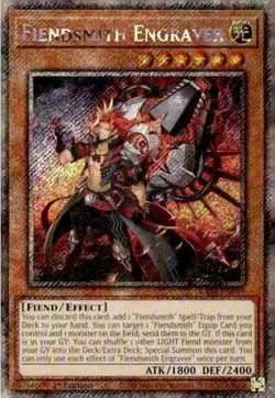 1x Fiendsmith Engraver (Platinum Secret NM Eng YuGiOh - Quarter Century Stampede - Image 1