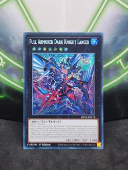 Yugioh Full Armored Dark Knight Lancer MP24-EN118 Prismatic Secret 1st Ed NM - Image 1