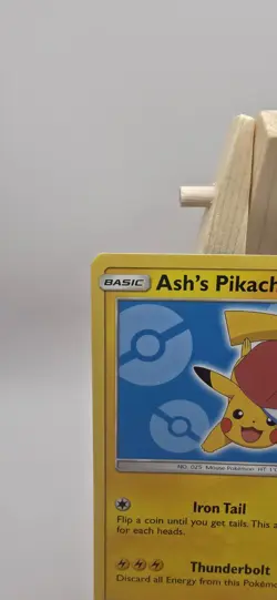 Ash’s Pikachu SM114 Sun & Moon Ultra Rare Non Holo Promo Pokemon Card - Image 2