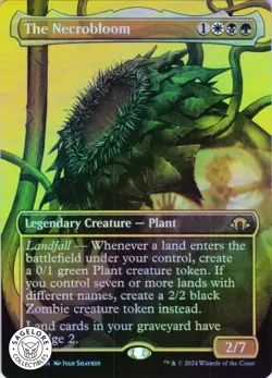 MTG The Necrobloom (Borderless) (378) | NM Foil | Modern Horizons 3 {MH3} - Image 1