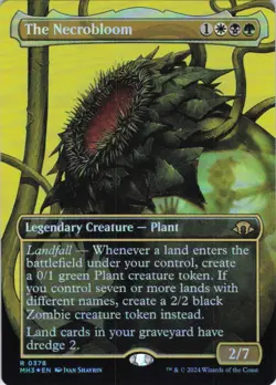 MTG The Necrobloom (Borderless) (378) | NM Foil | Modern Horizons 3 {MH3} - Image 2