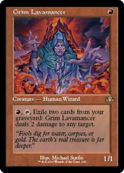 FOIL Grim Lavamancer - Retro Frame - Dominaria Remastered - DMR MTG - Image 1