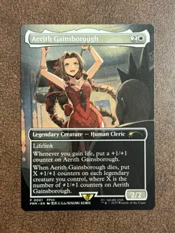 Aerith Gainsborough (Borderless) - PTP #1 NM Nonfoil MTG Final Fantasy RC Promo - Image 1