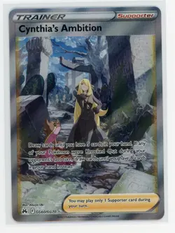 Pokemon TCG - Cynthia's Ambition GG60/GG70 - Crown Zenith - Galarian Gallery - Image 1
