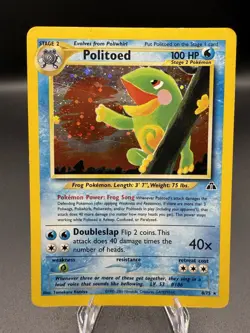 Pokemon TCG Politoed Neo Discovery Holo Card 8/75 - Image 1
