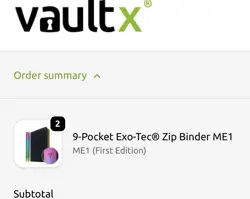 Vault X Binder 9 Pocket Exo-Tec Zip ME1 First Edition‼New‼Mega Evolutions‼ - Image 1