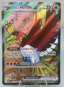 Pokemon TCG Ethan's Ho-Oh EX 209/182 Full Art, Destined Rivals - Image 1