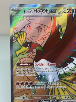 Pokemon TCG Ethan's Ho-Oh EX 209/182 Full Art, Destined Rivals - Image 4