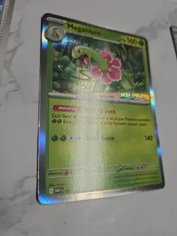Meganium Holo Pokemon #001 Mega Evolution Rare - Image 4