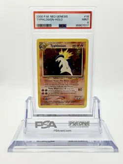 2000 Typhlosion 18/111 Neo Genesis Holo Pokemon PSA 9 - Image 1