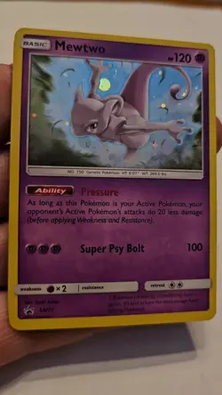 Mewtwo SM77 Holo - Black Star Promo - Pokemon Sun & Moon Promos NEAR MINT GREAT! - Image 2